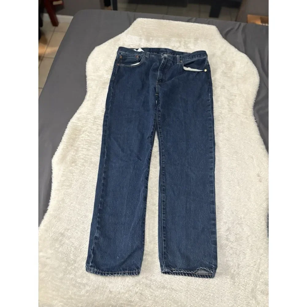 Levi's 502 Premium‎ Regular Tapered Blue Denim Jeans Size 38x31 Pants